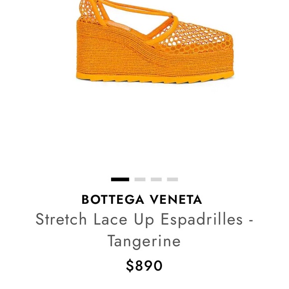 Bottega Veneta Orange Stretch Net Lace-Up Heels EU 38 - Picture 2 of 12